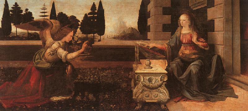  Leonardo  Da Vinci The Annunciation-o Sweden oil painting art